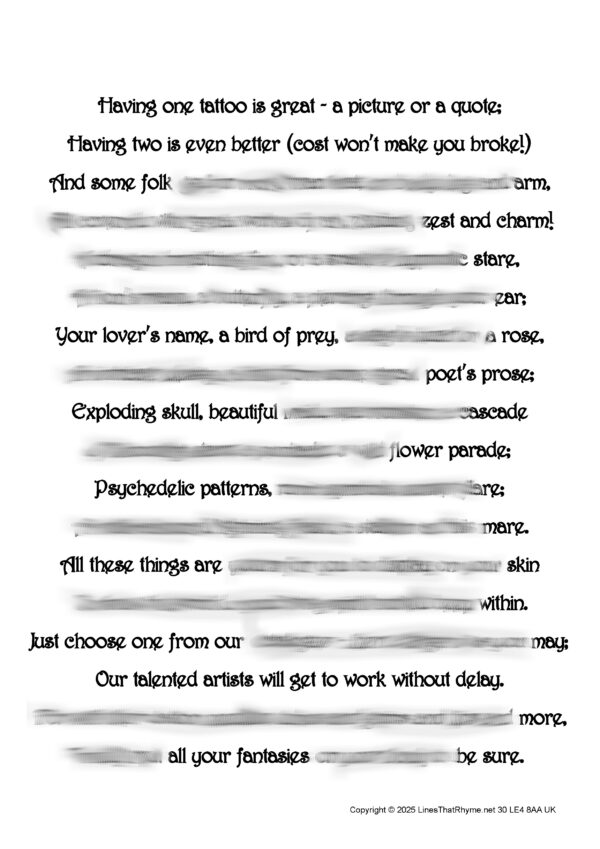 tattooists marketing aid